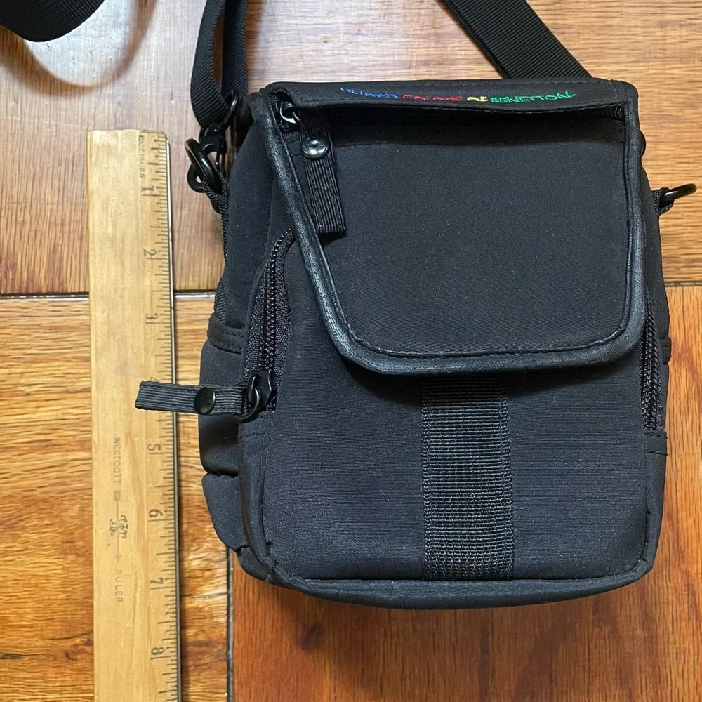 Vintage United Colors of Benetton Black Camera Small Bag